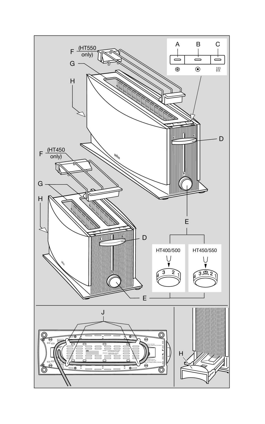 Braun HT 400/450, HT 500/550 manual HT550 Only HT450 