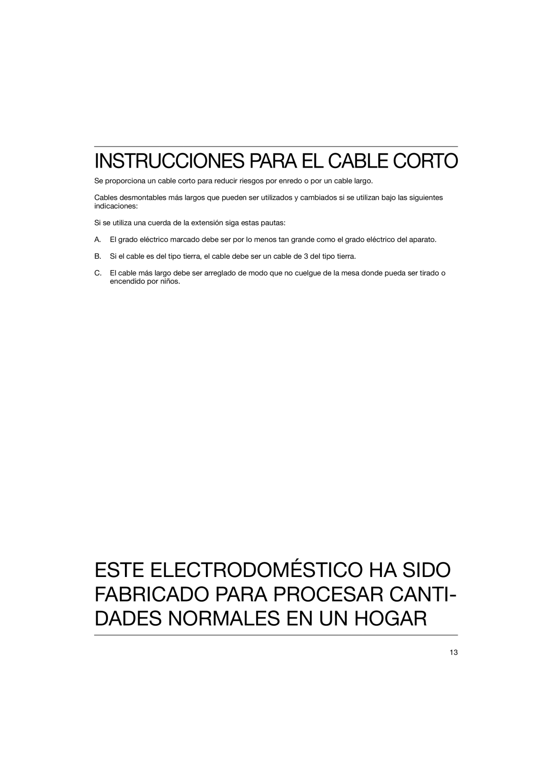 Braun HT 500W, HT 500 B manual Instrucciones Para El Cable Corto 