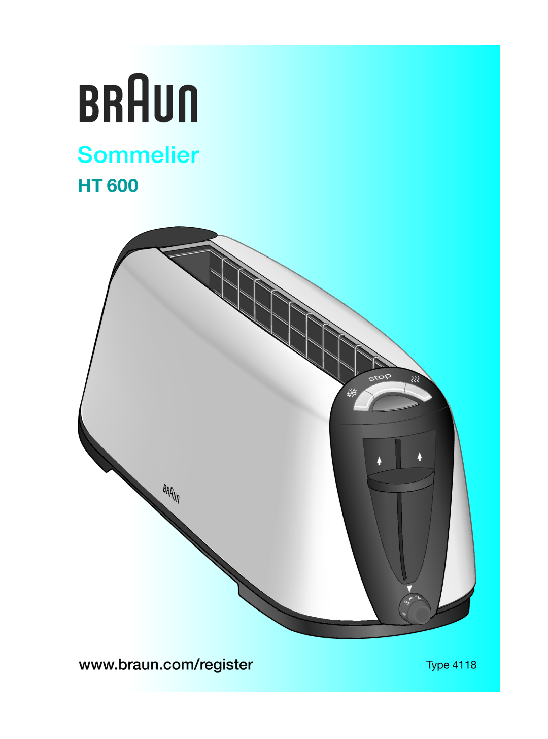 Braun HT 600 manual Sommelier 