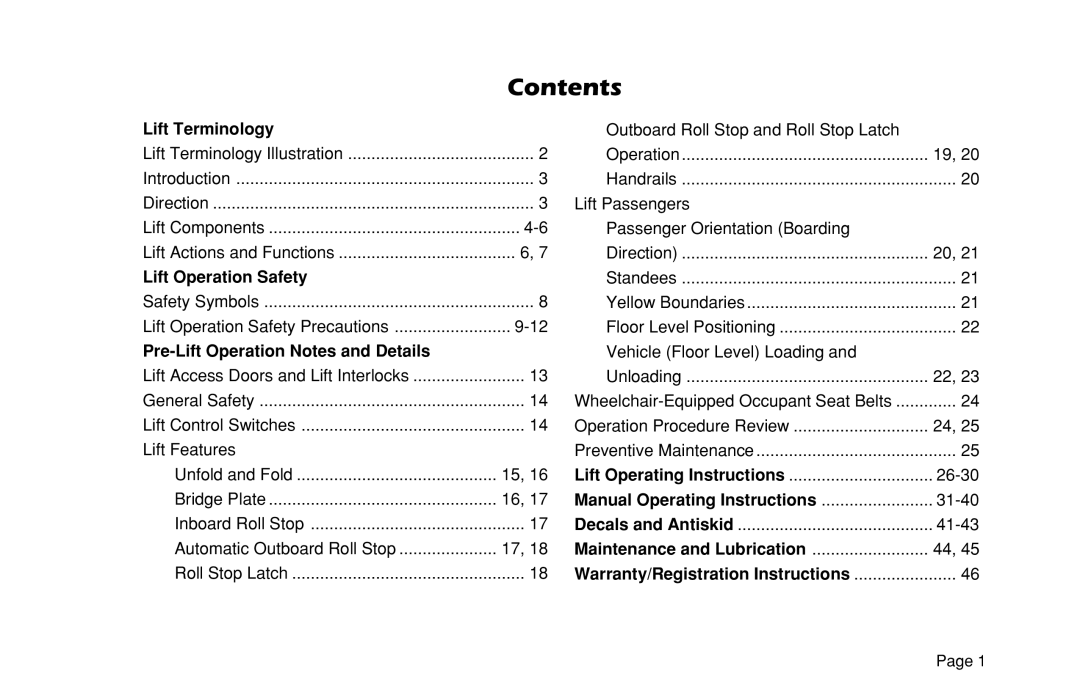 Braun L200UARS manual Contents 