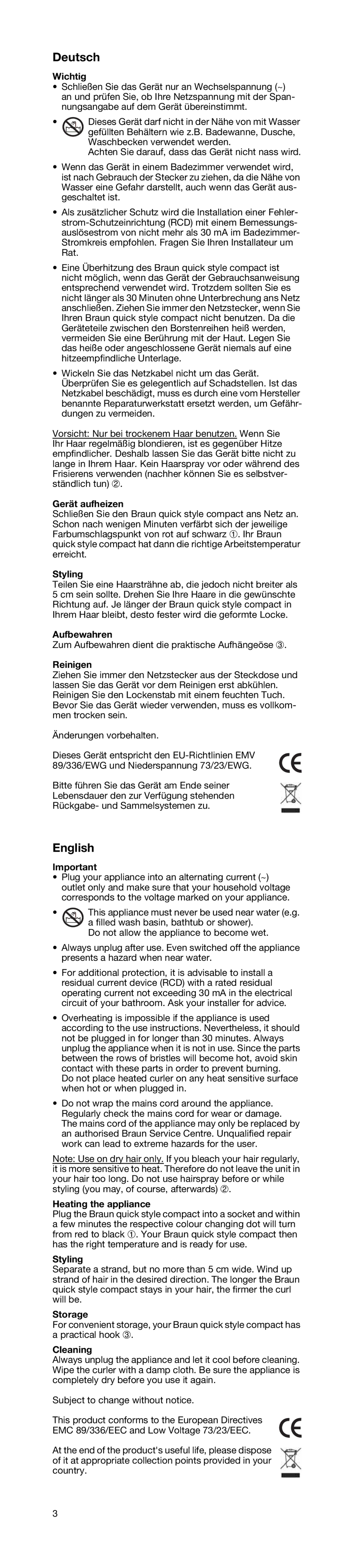 Braun LS 30 manual Deutsch, English 