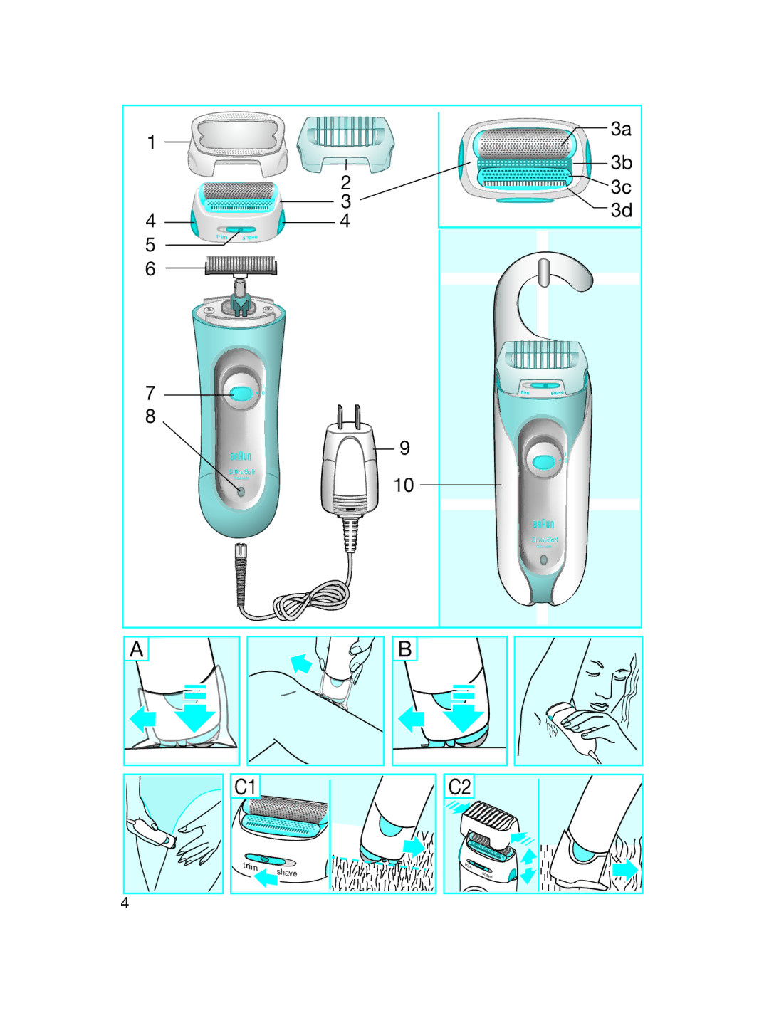 Braun LS 5500 manual Trim 