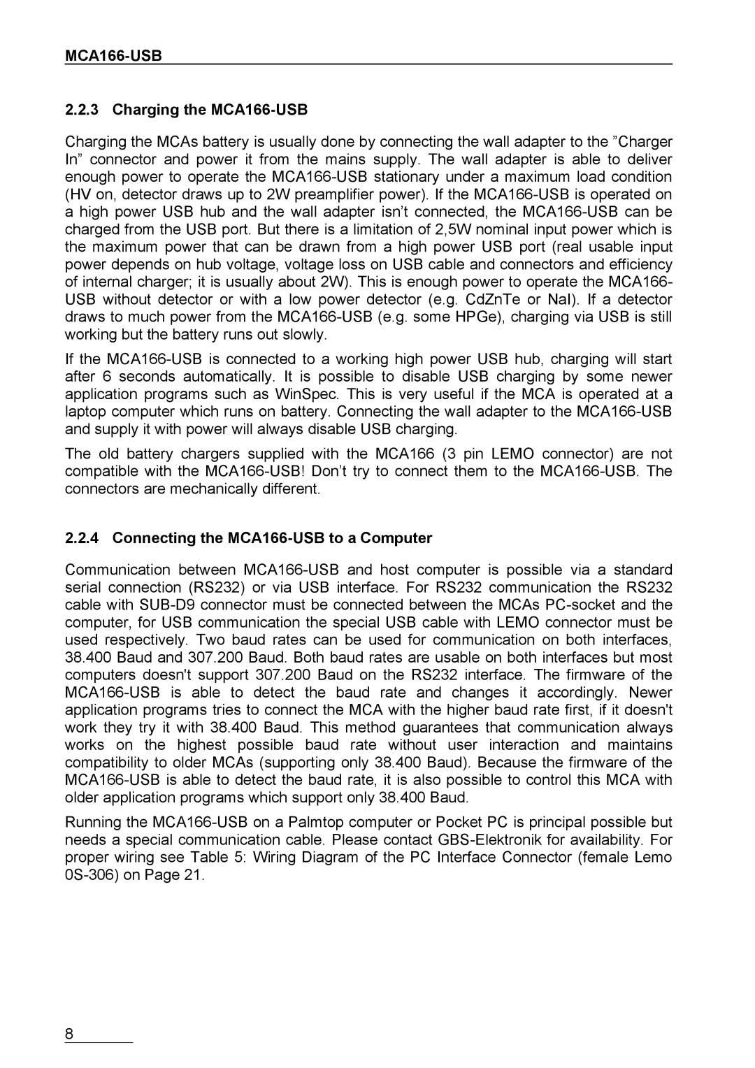 Braun user manual Charging the MCA166-USB, Connecting the MCA166-USB to a Computer 