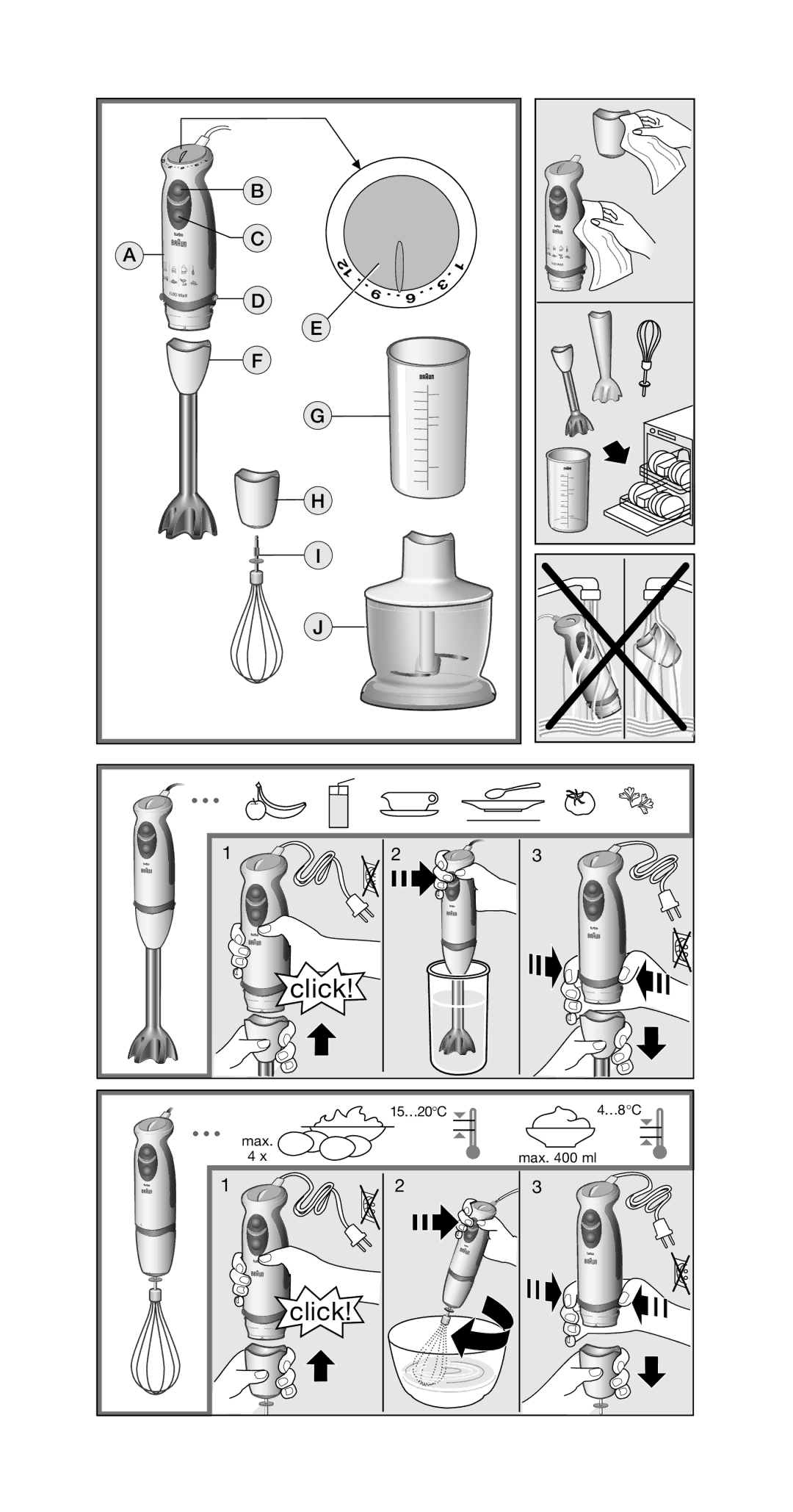 Braun MR 5550 M CAV manual Click 