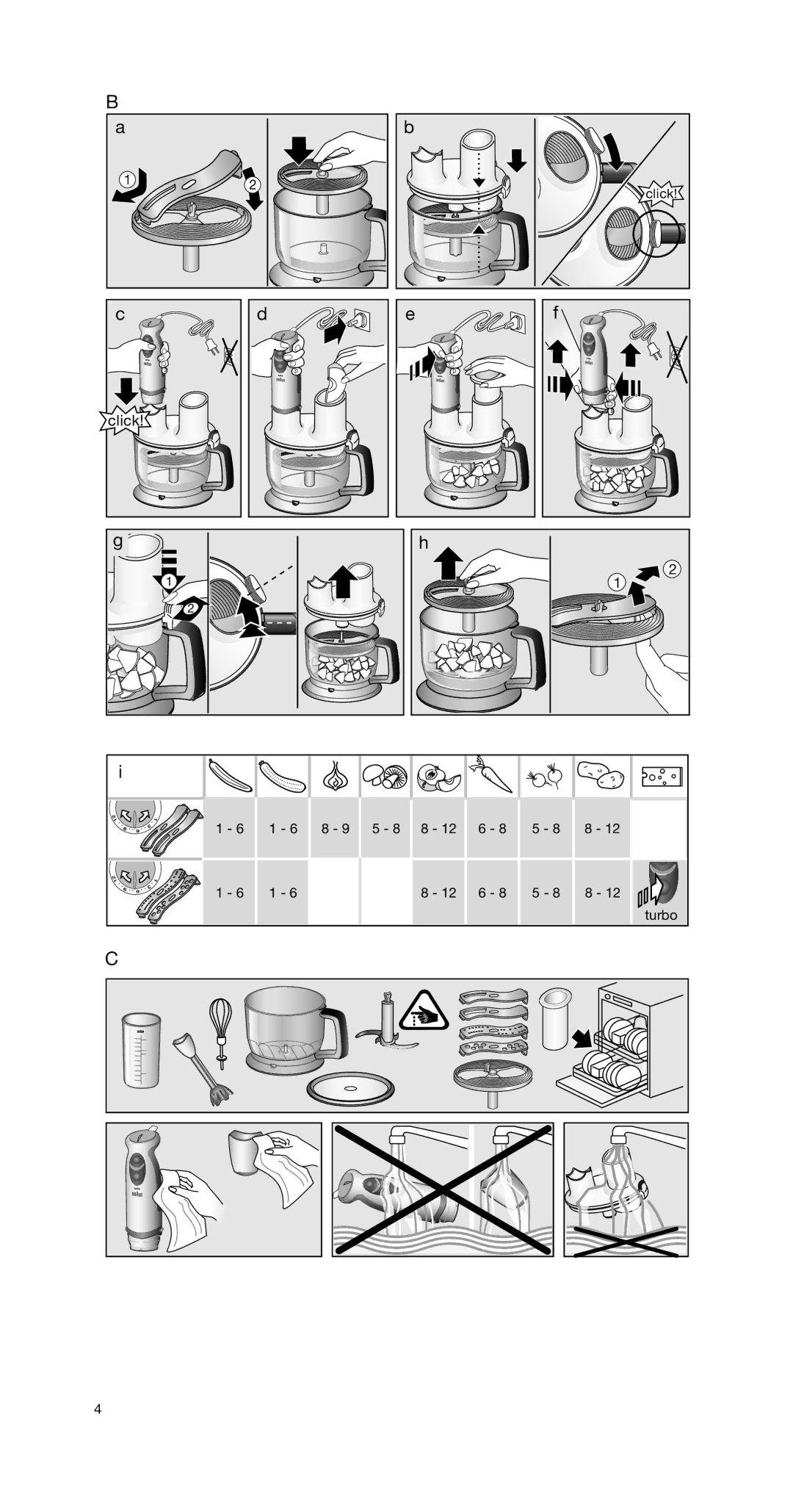 Braun MR 5550 M FP manual Click 