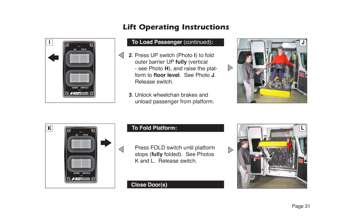 Braun NL Series manual Close Doors 