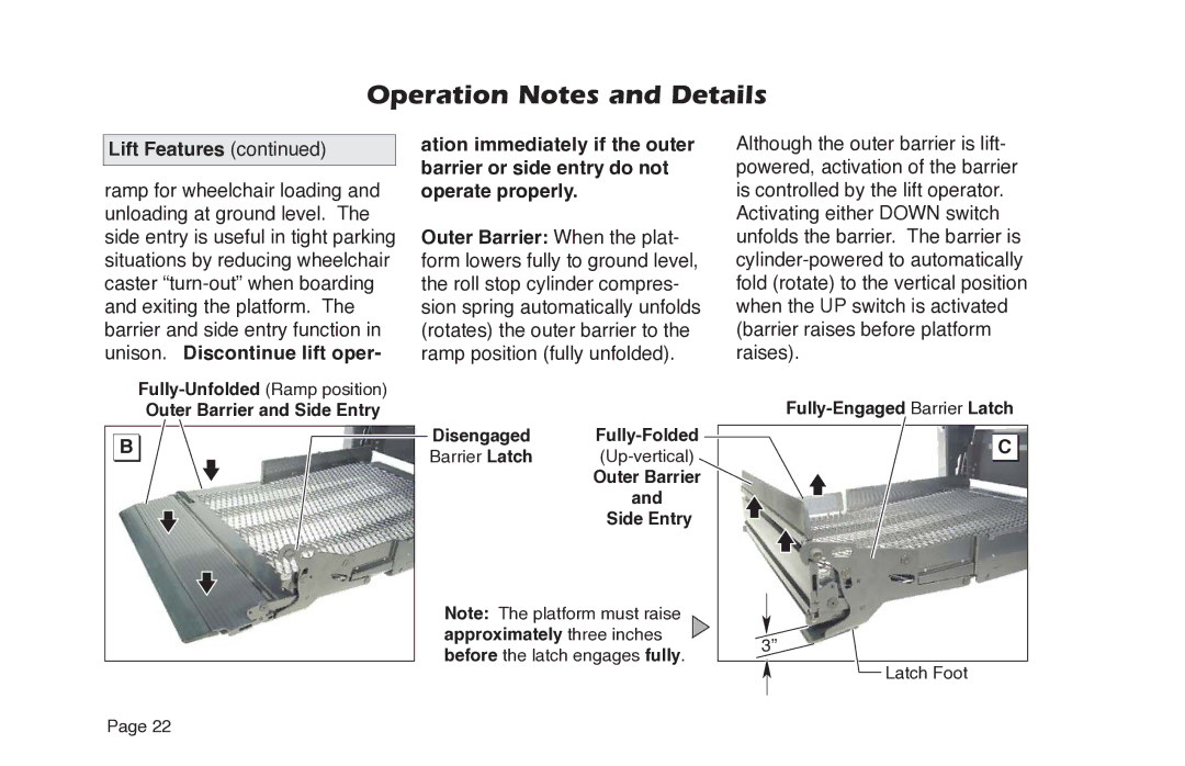 Braun NL955 manual Fully-Unfolded Ramp position 