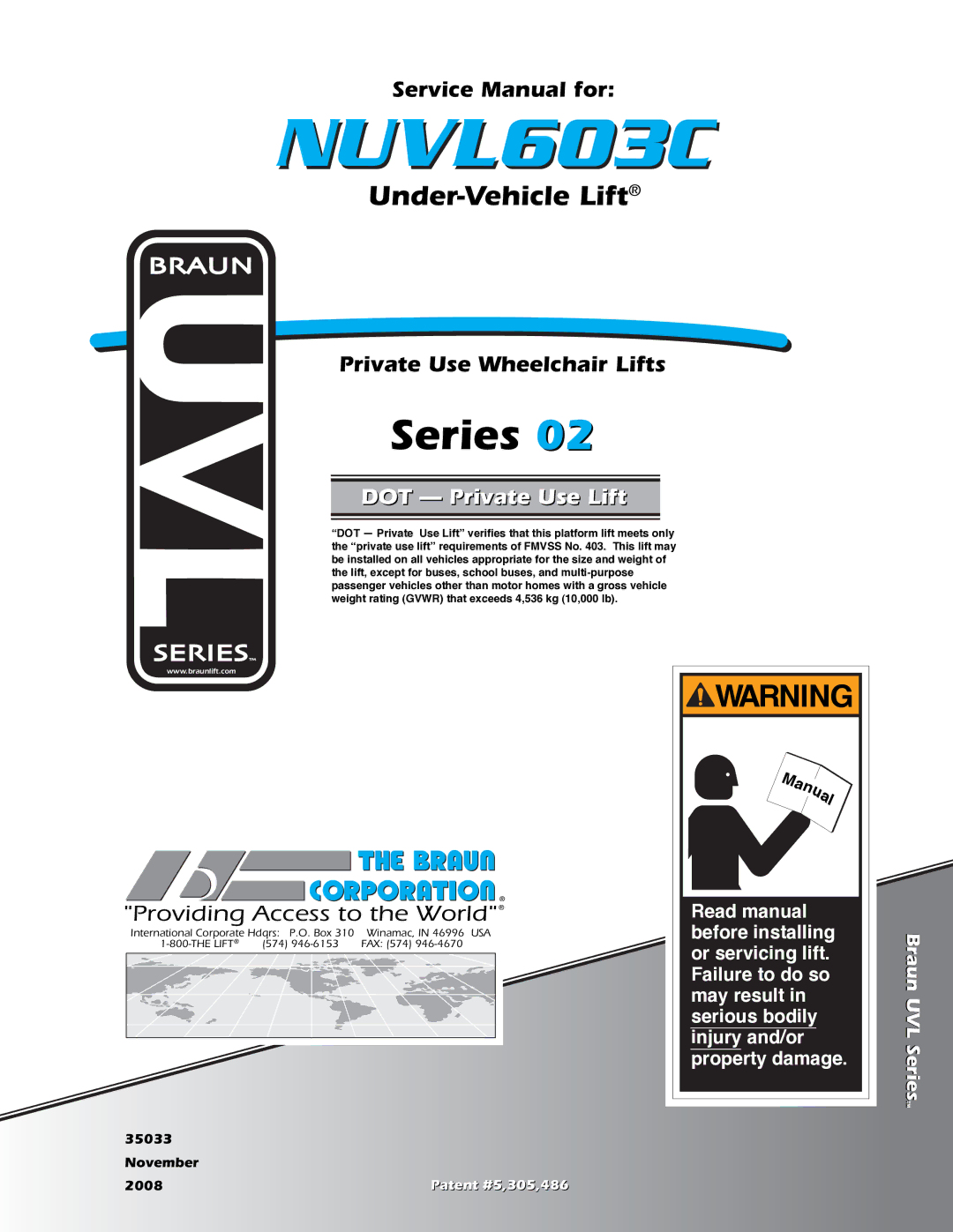 Braun NUVL603C service manual Series 