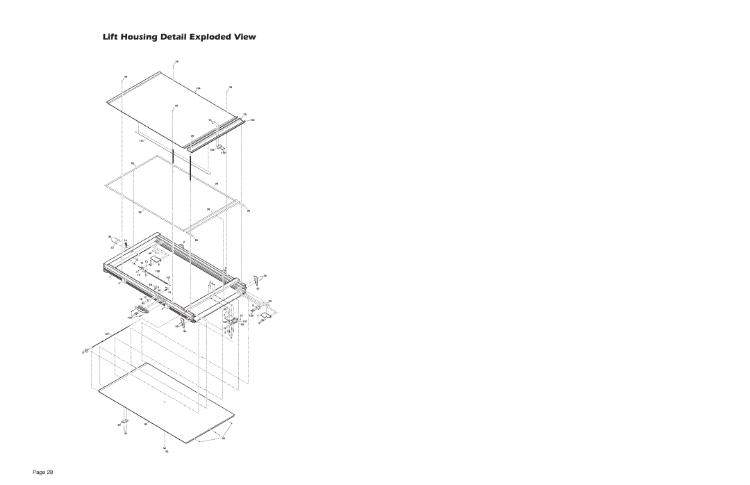 Braun NUVL603C service manual Lift Housing Detail Exploded View 