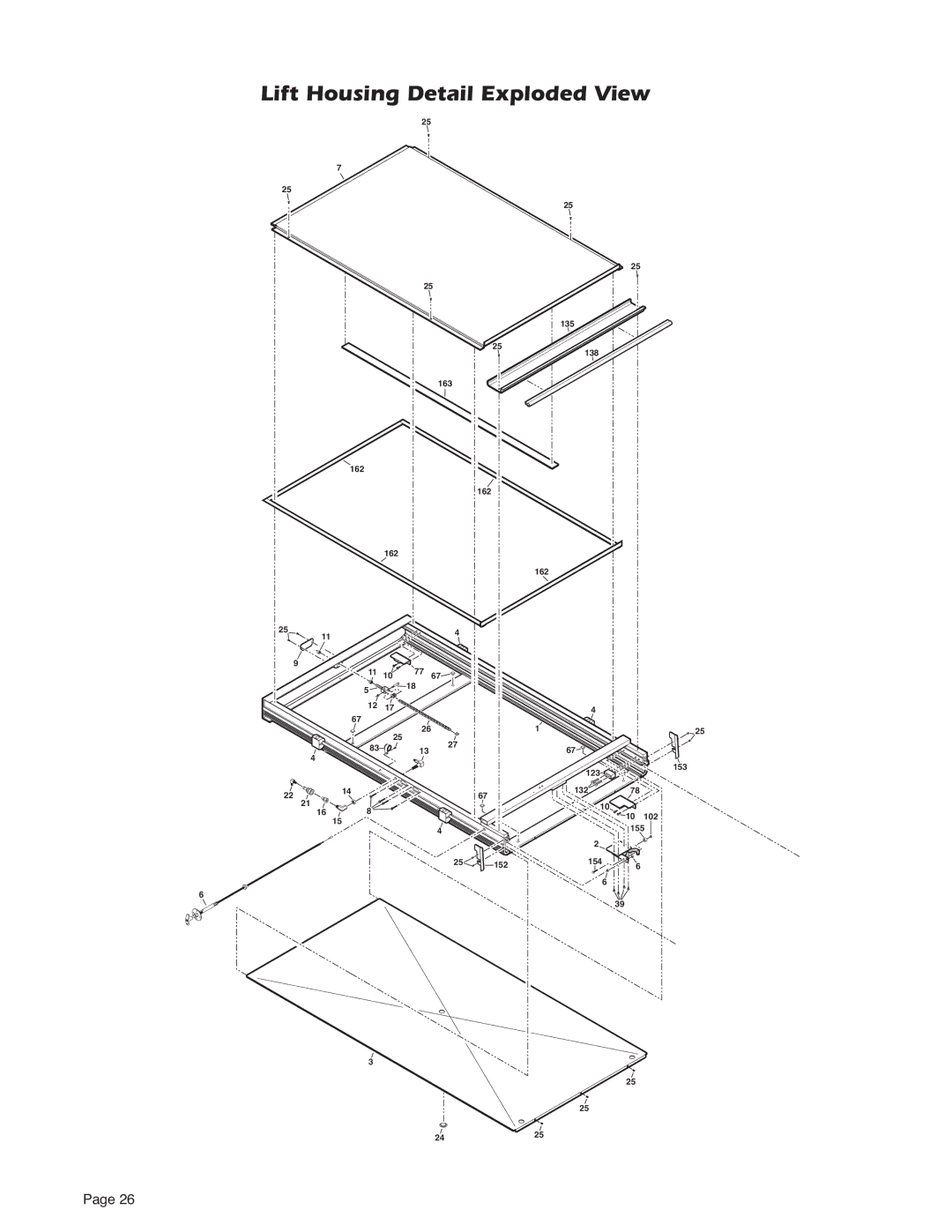 Braun NUVL855R service manual Lift Housing Detail Exploded View 