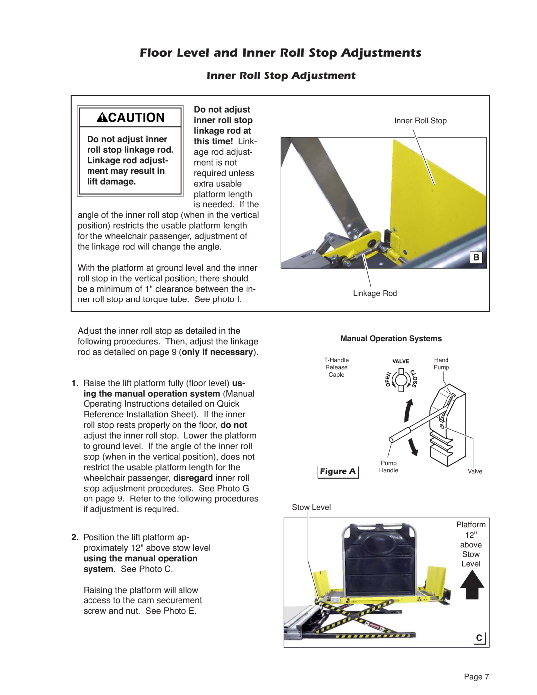 Braun NUVL855R service manual Inner Roll Stop Adjustment 