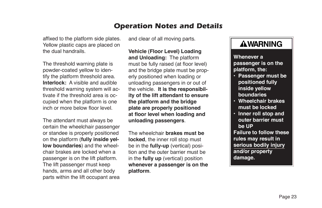 Braun NVL SERIES manual Operation Notes and Details 