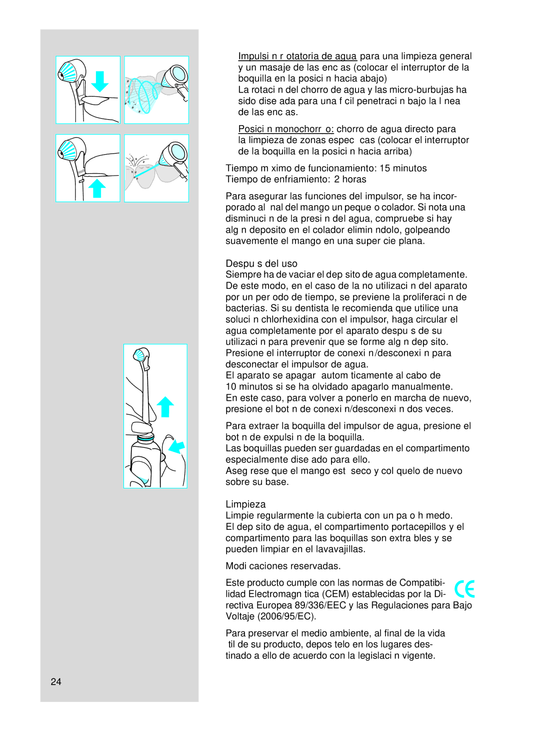 Braun OC 17545X, OC17525 manual Después del uso, Limpieza 