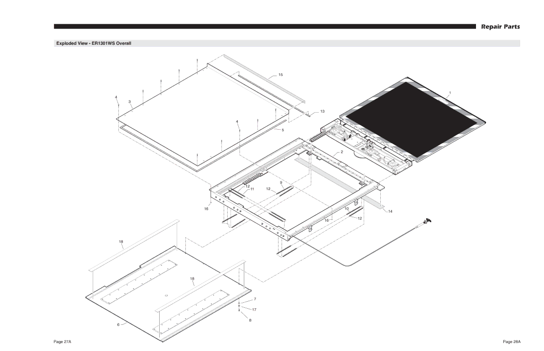 Braun RA200 service manual Exploded View ER1301WS Overall 