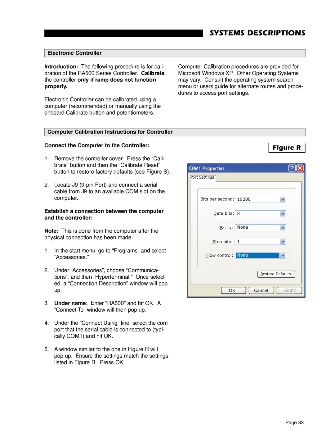 Braun RA500 service manual Electronic Controller, Controller only if ramp does not function, Properly 