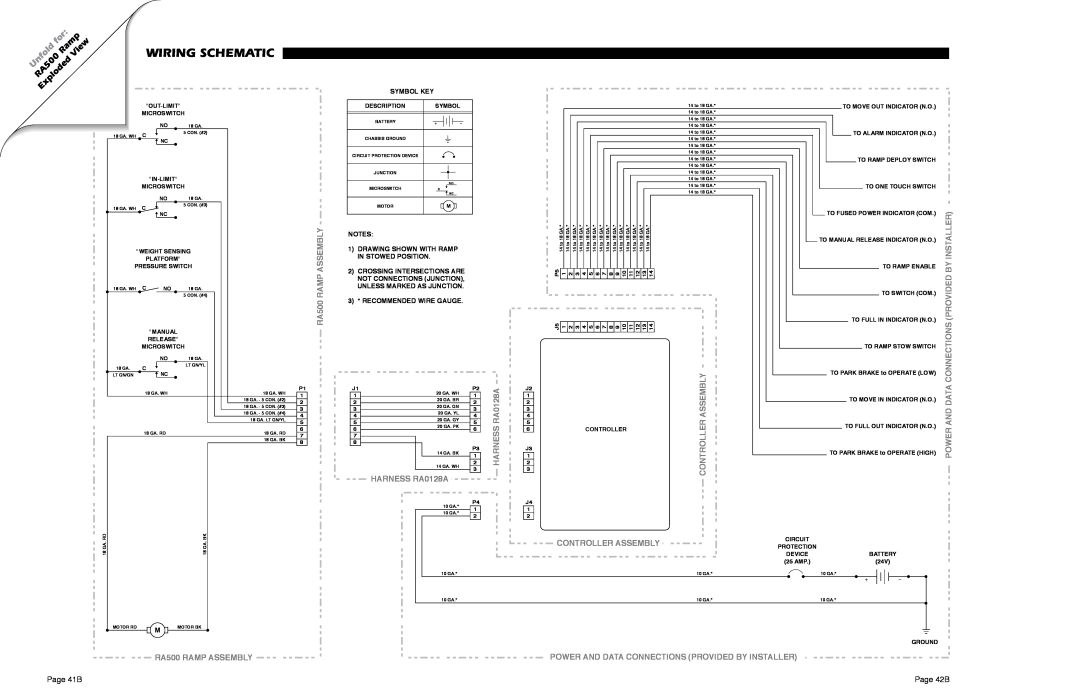 Braun RA500 service manual Wiring Schematic, Page 41B, Page 42B 