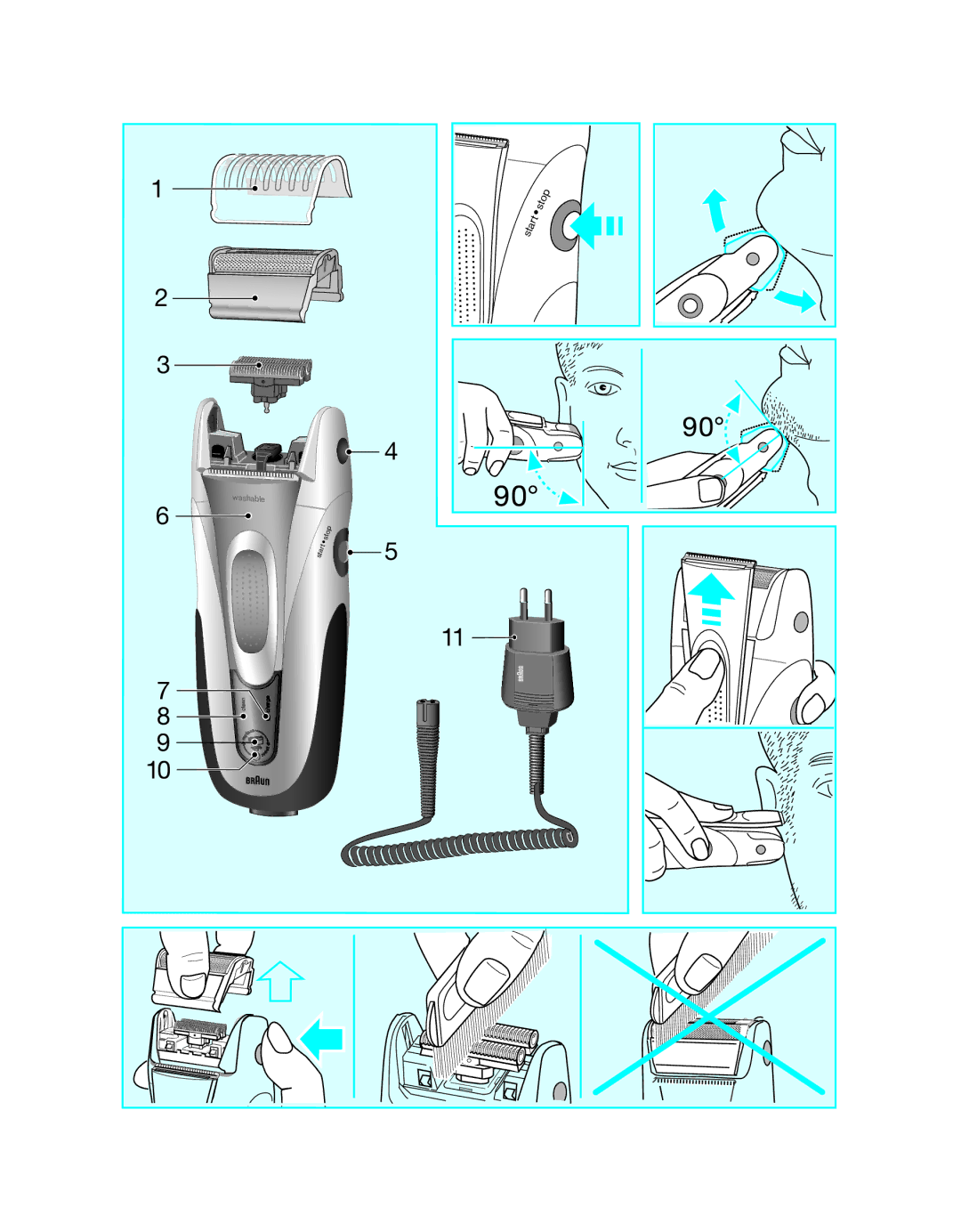 Braun Series 3 manual Washable 