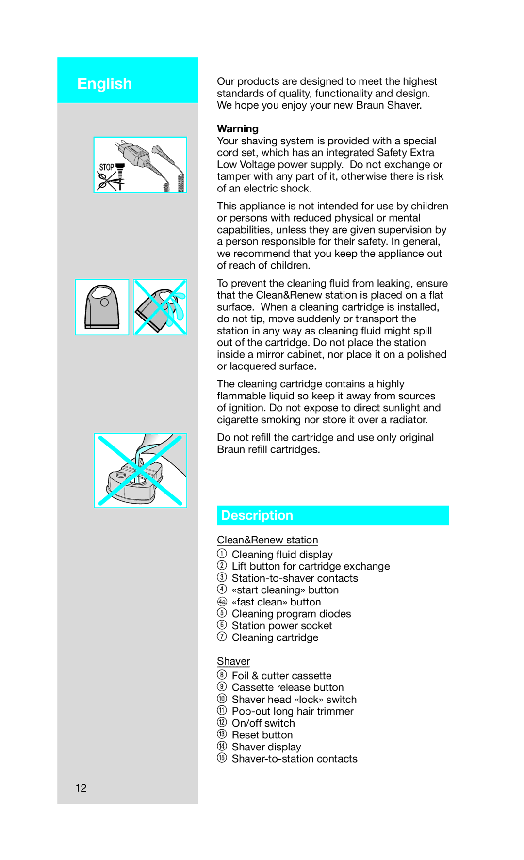 Braun Series7 manual English, Description 