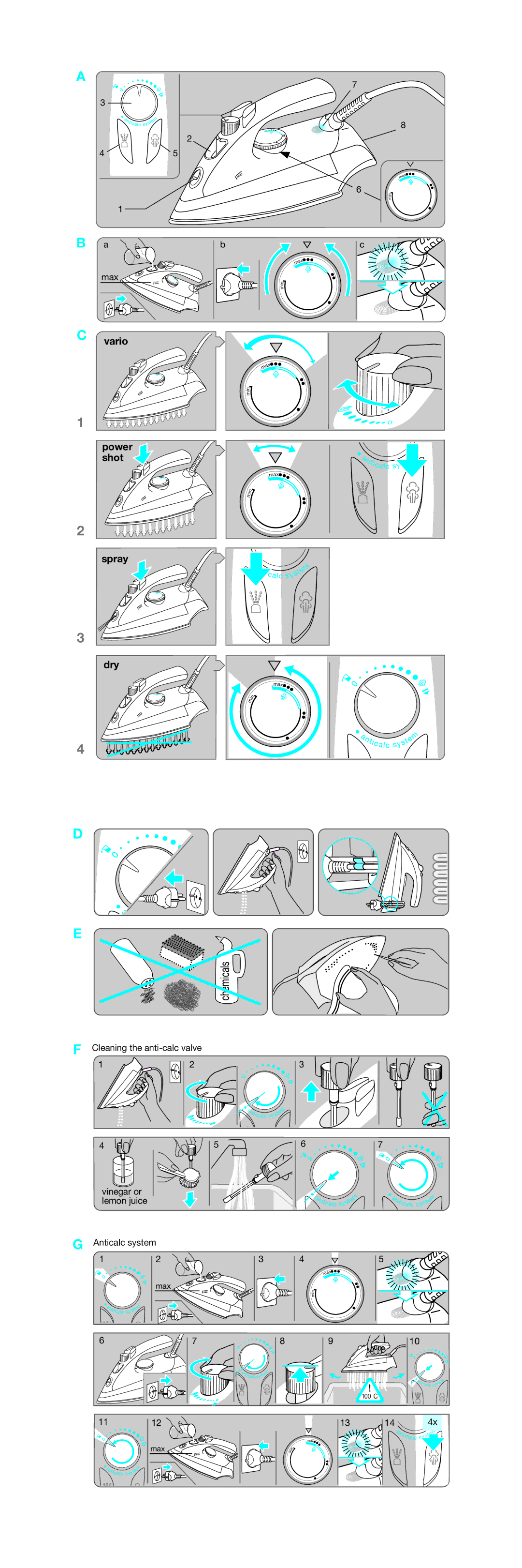 Braun SI 2020, SI 2040, SI 2030, SI 2010 manual Vario 