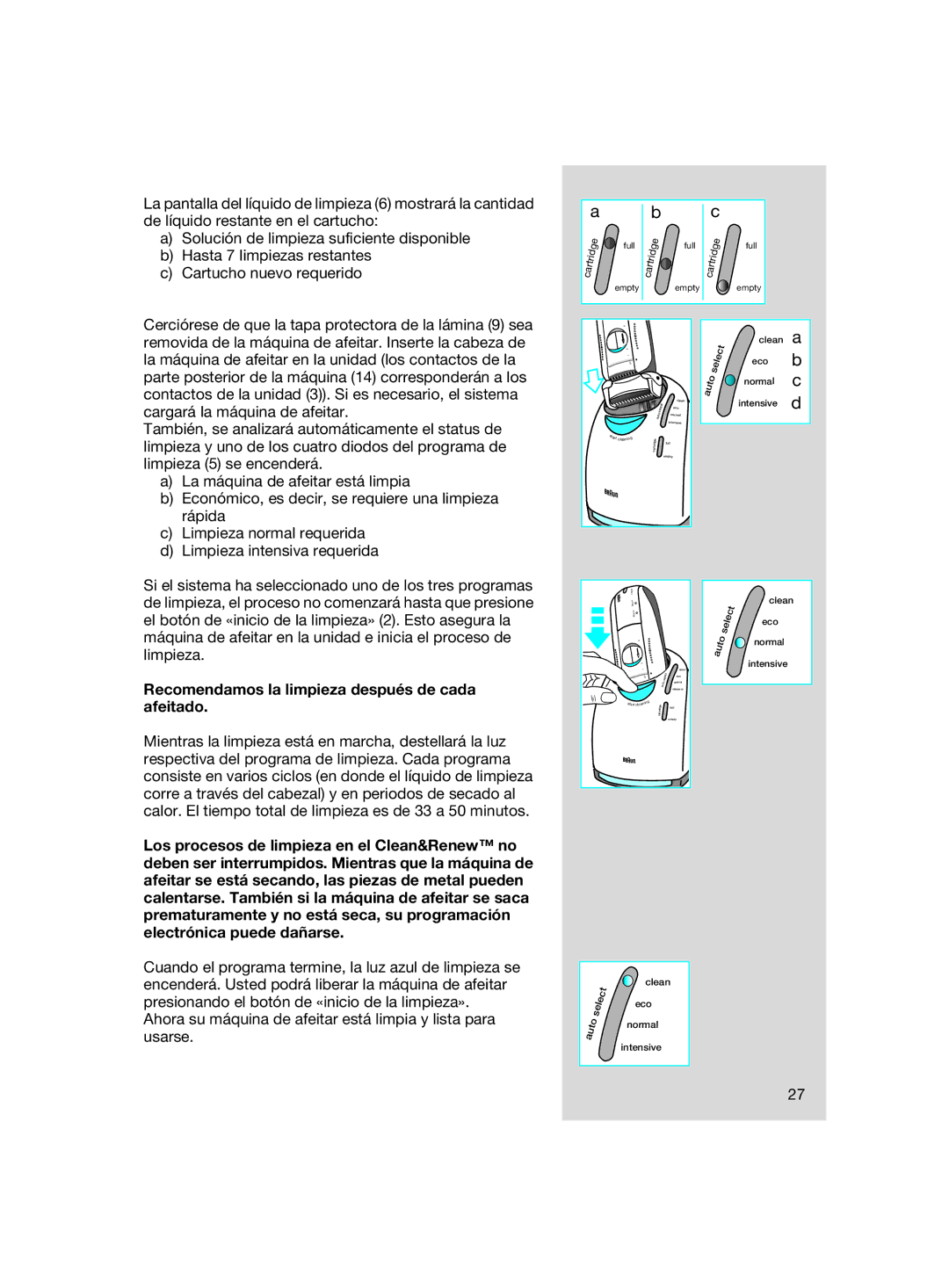 Braun SIP 3.0.2 manual Cl eaning 