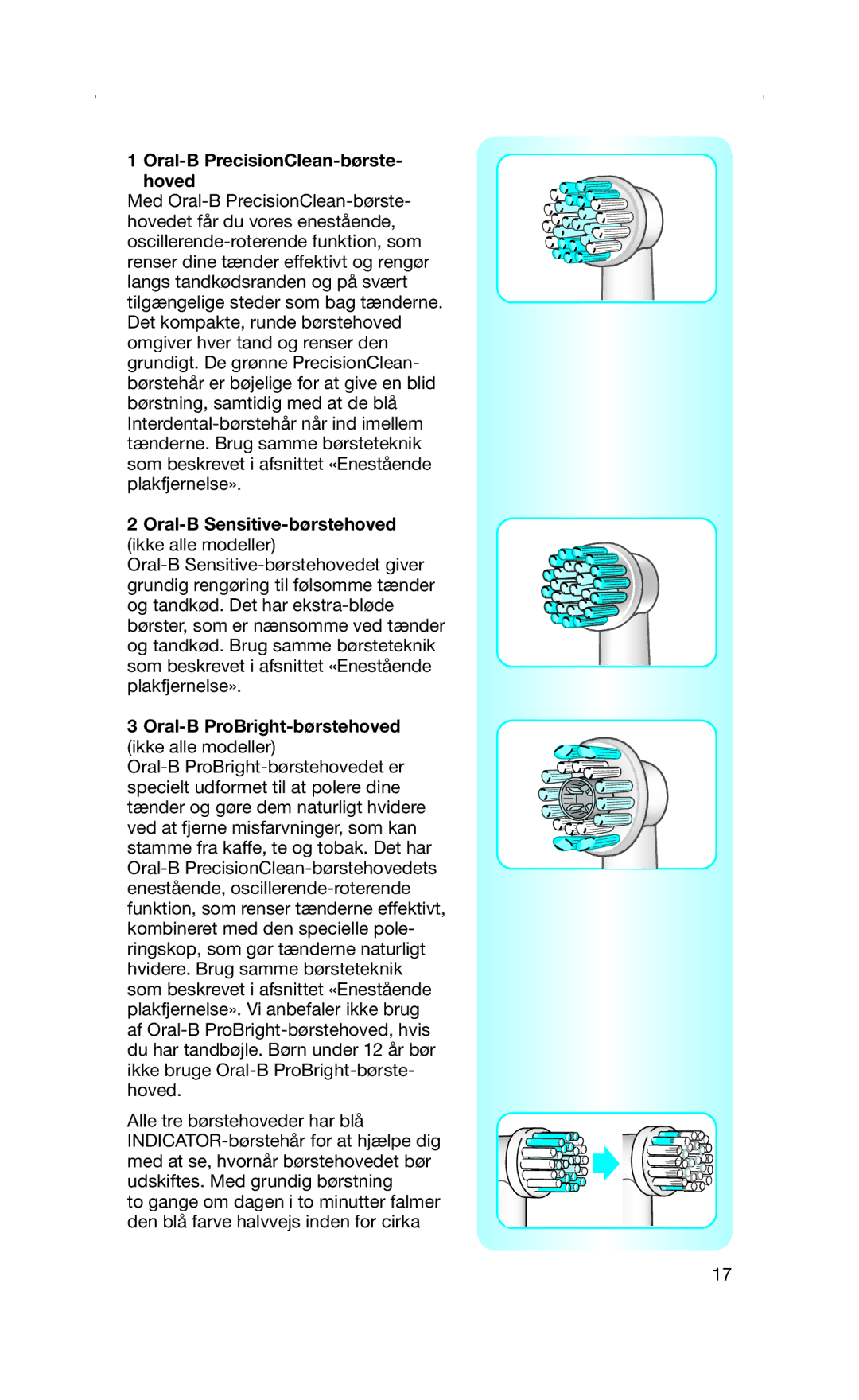 Braun Toothbrush manual Oral-B PrecisionClean-børste- hoved 