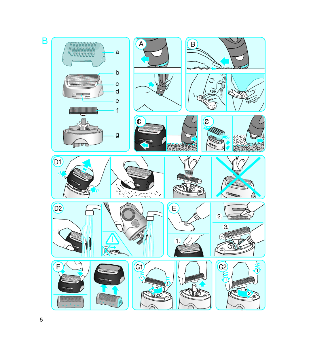 Braun TYPE 5375 manual Trim 