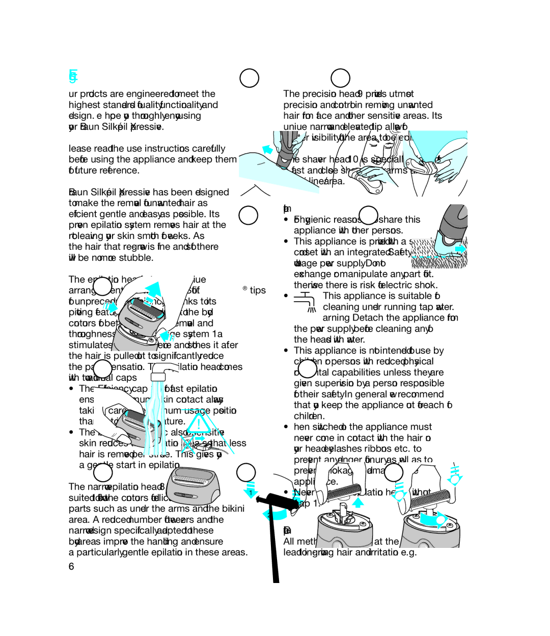 Braun TYPE 5375 manual English, General information on epilation 