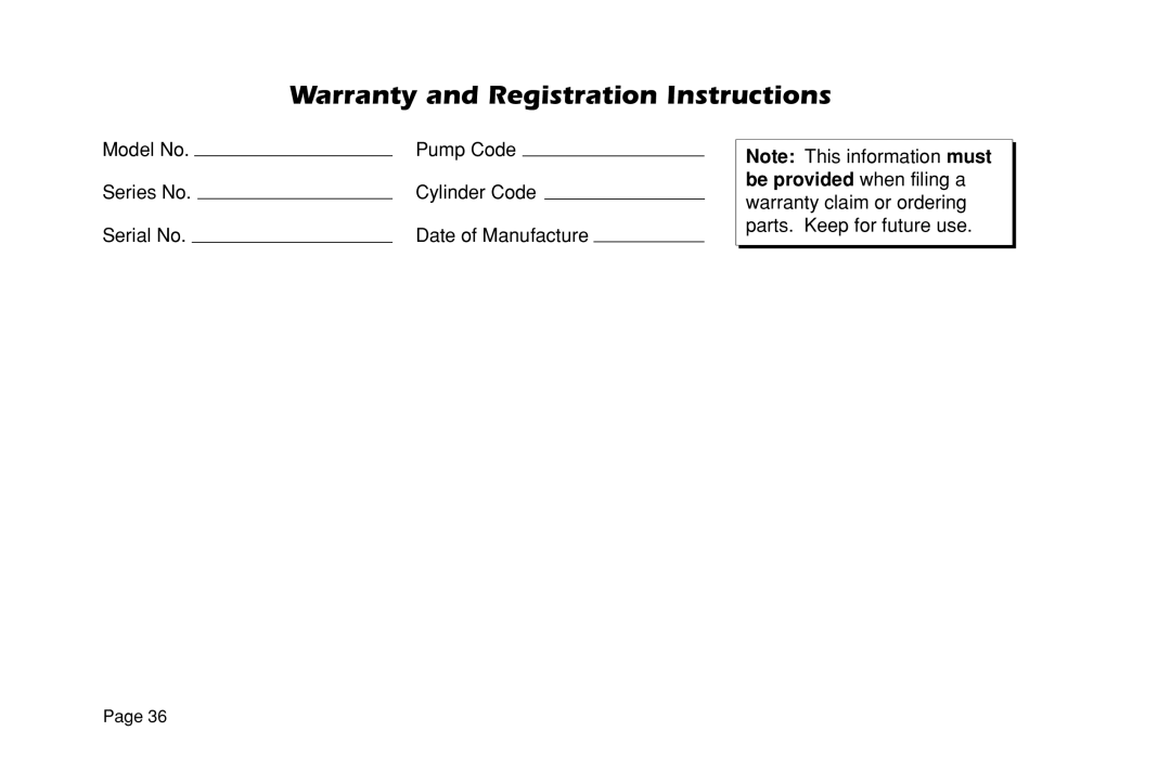 Braun VL955 manual Warranty and Registration Instructions 