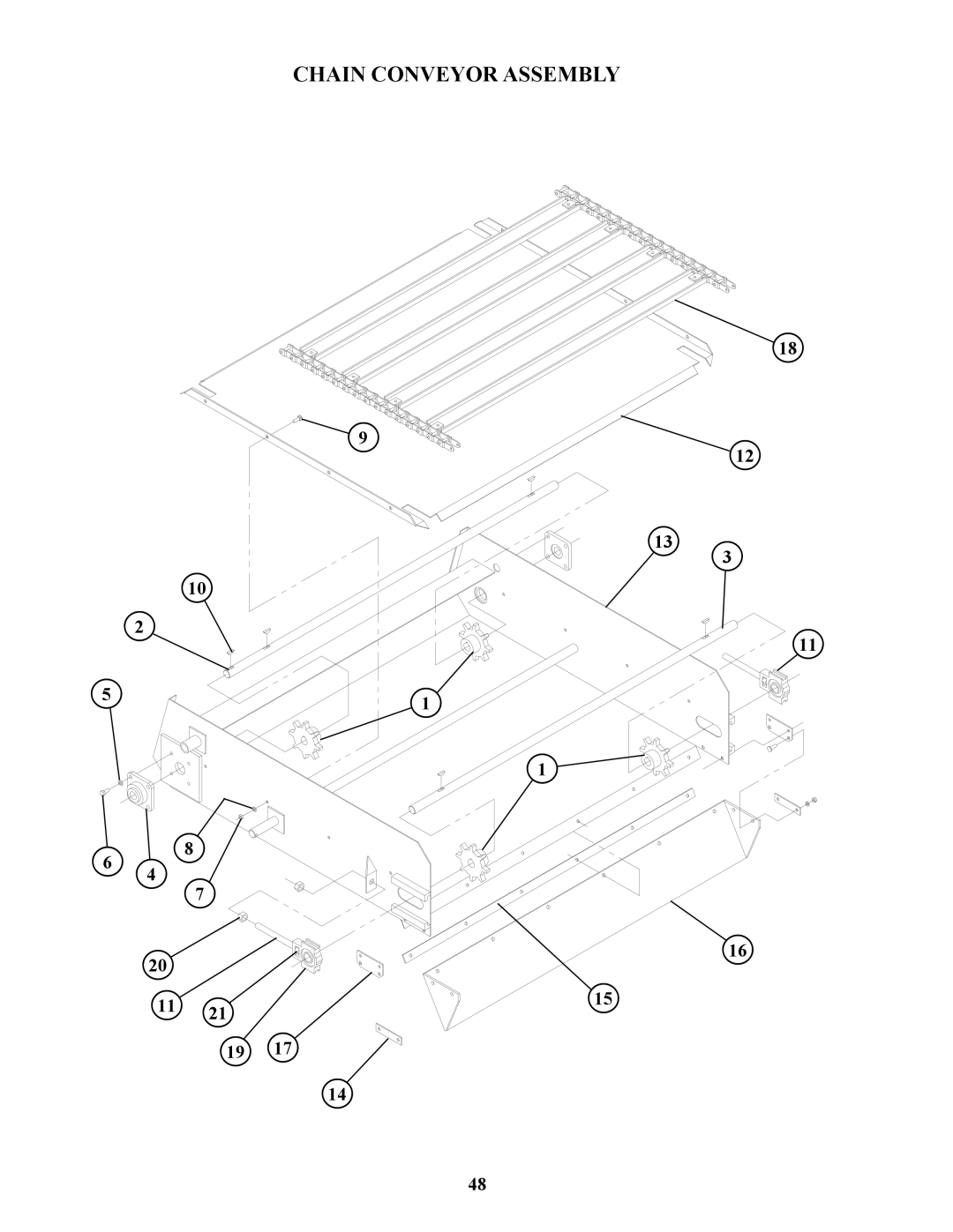 Bravetti 524-15B manual Chain Conveyor Assembly 