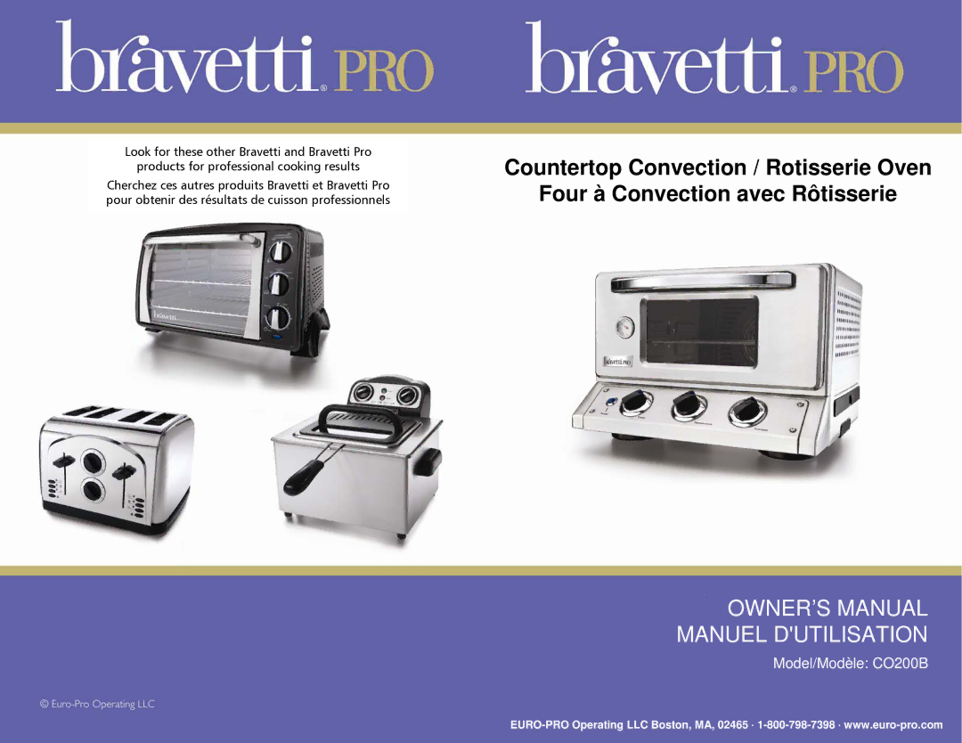 Bravetti CO200B owner manual Manuel Dutilisation 