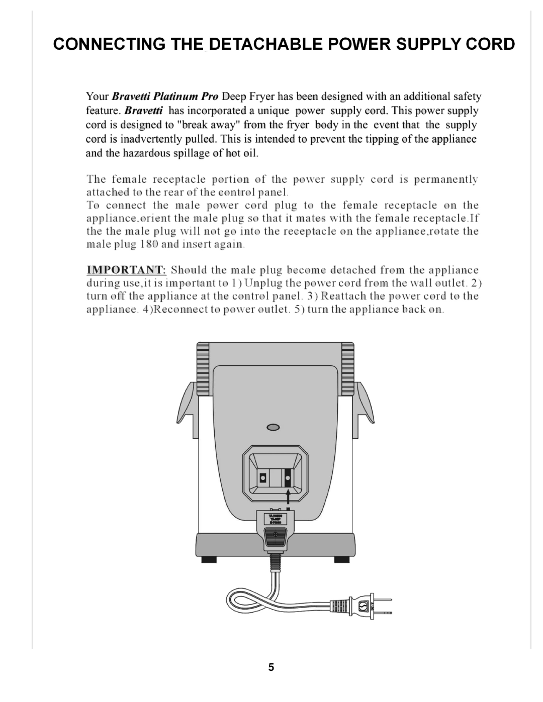 Bravetti EP165 manual 