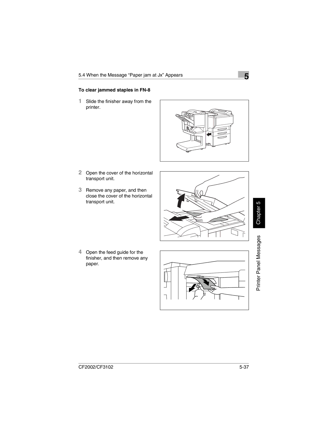 Breadman CF3102, CF2002 user manual To clear jammed staples in FN-8 