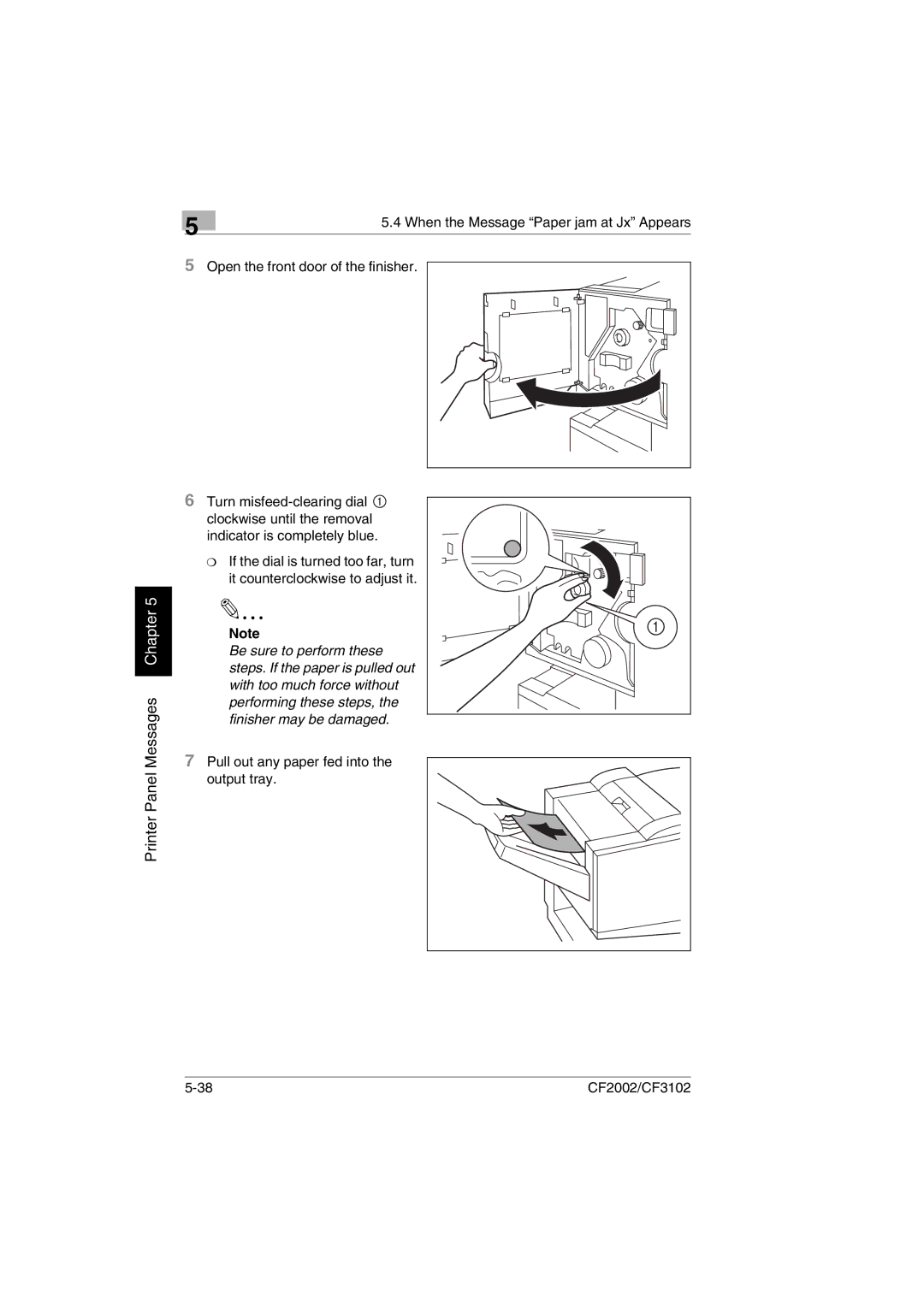 Breadman CF2002, CF3102 user manual Pull out any paper fed into the output tray 