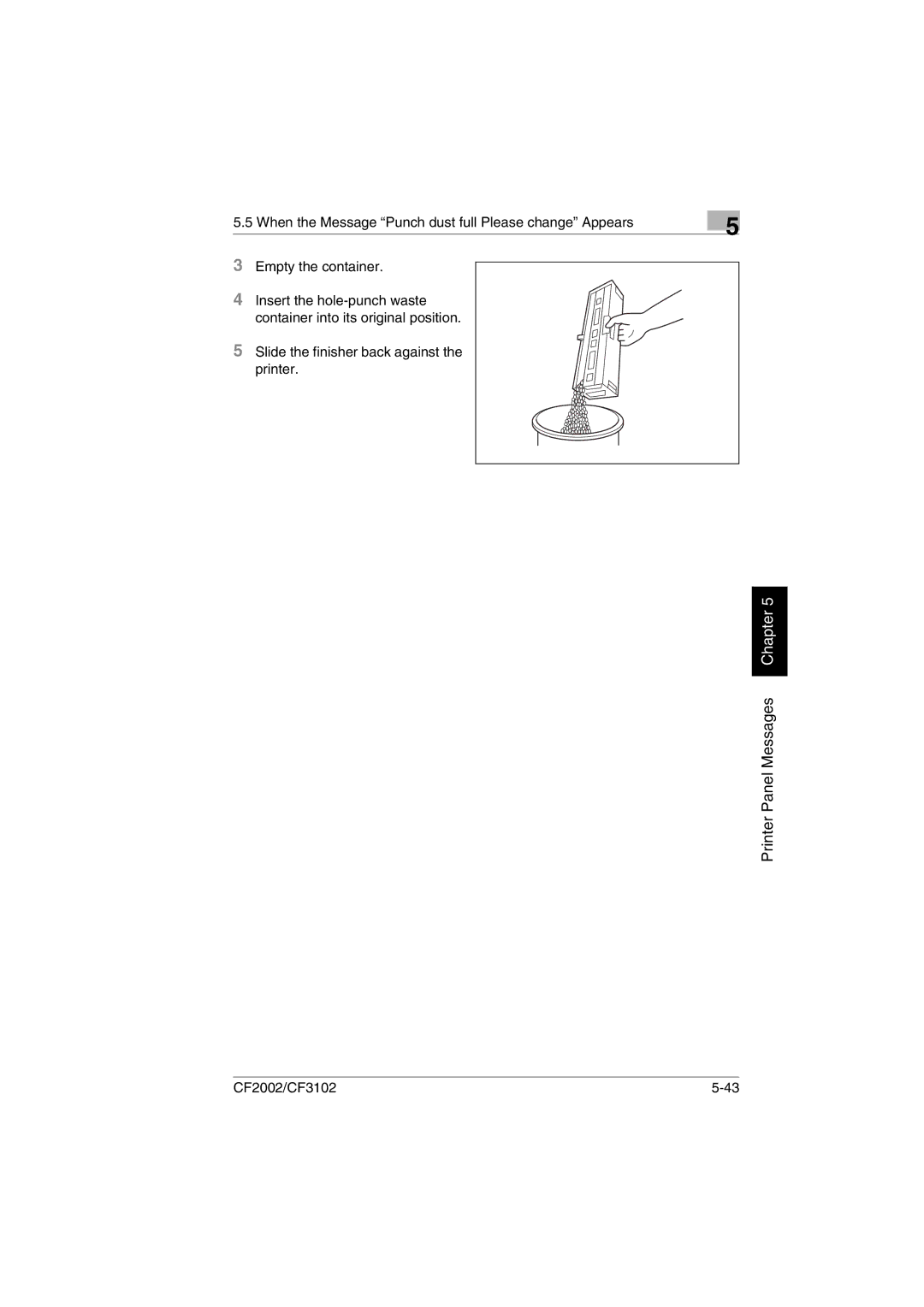 Breadman CF3102, CF2002 user manual Printer Panel Messages Chapter 