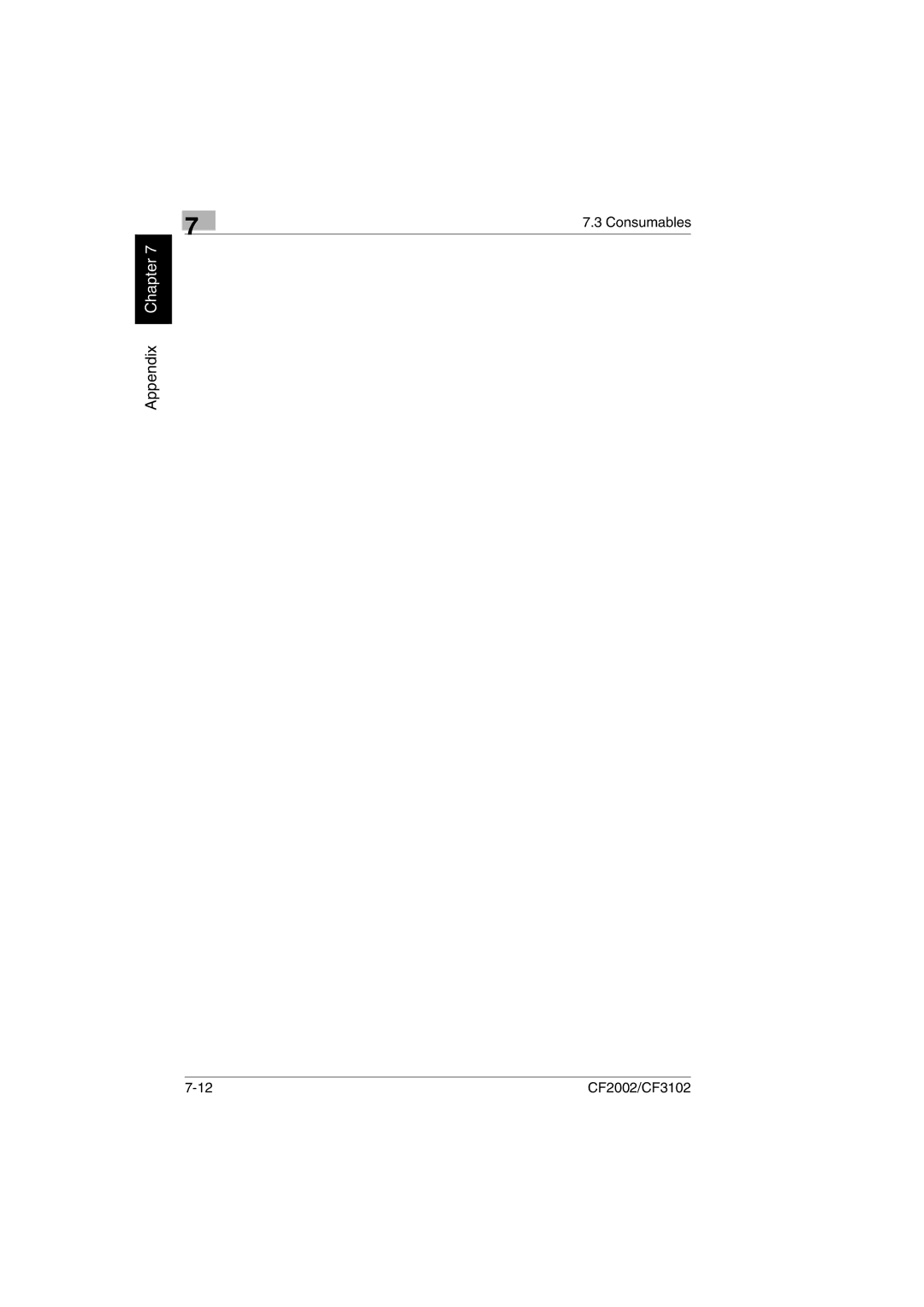 Breadman CF2002, CF3102 user manual Appendix Chapter 