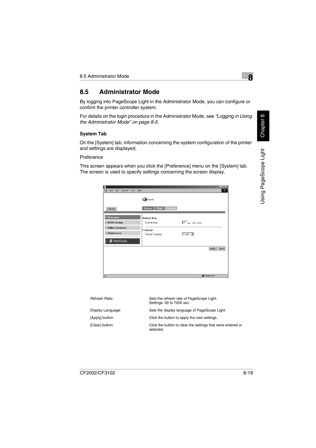 Breadman CF3102, CF2002 user manual Administrator Mode 