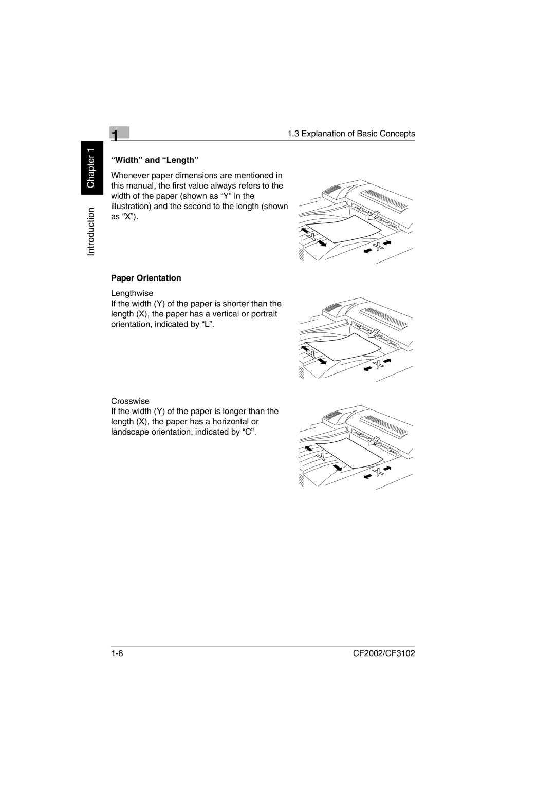 Breadman CF2002, CF3102 user manual Width and Length, Paper Orientation 