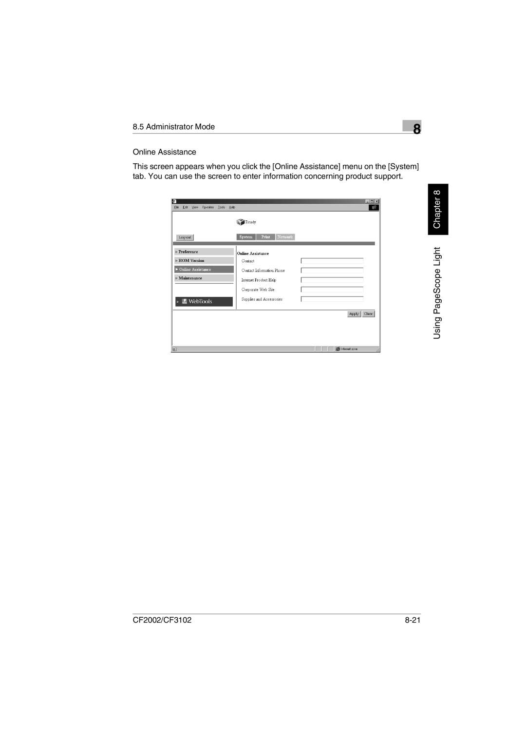 Breadman CF3102, CF2002 user manual Administrator Mode Online Assistance 