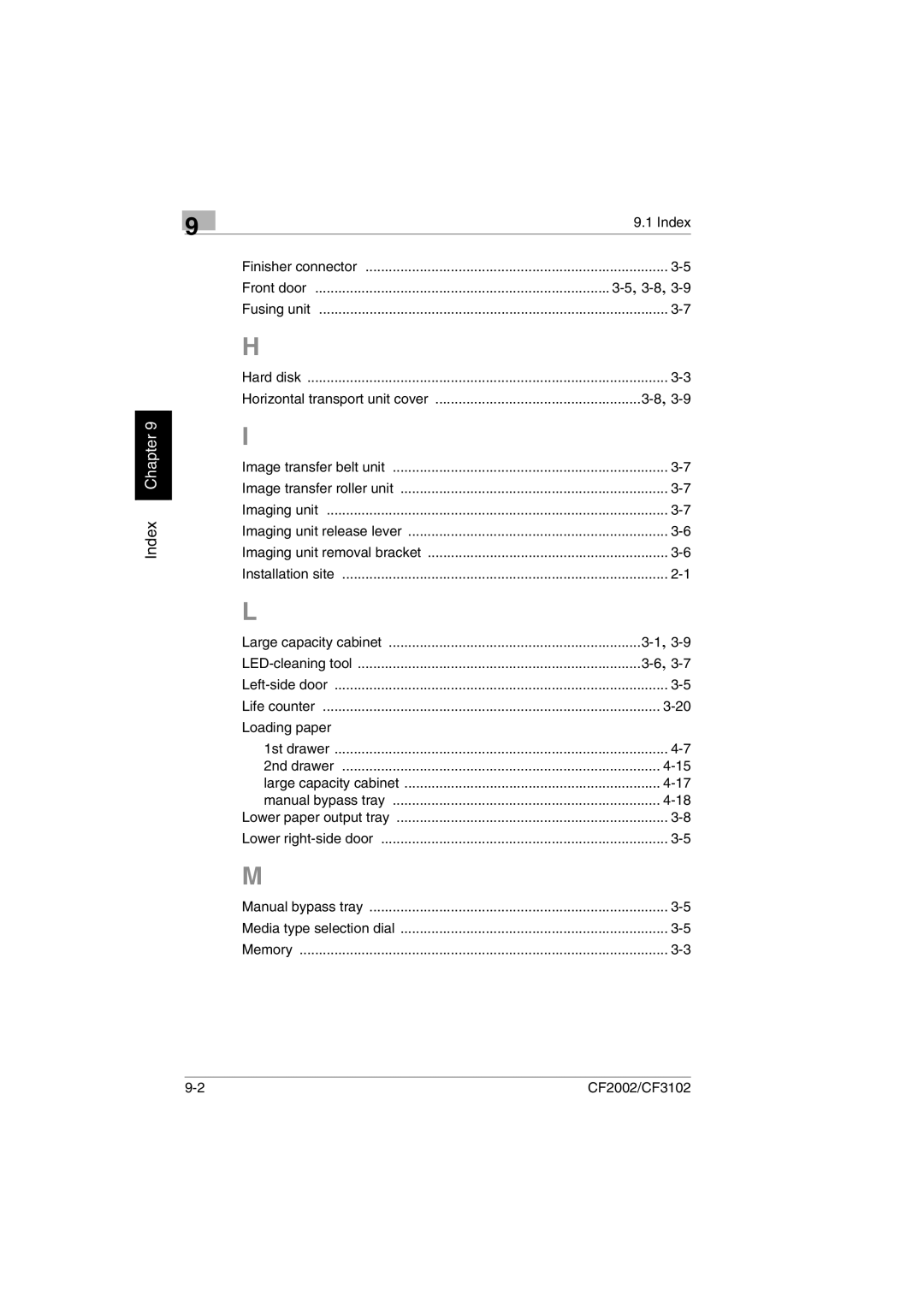 Breadman CF2002, CF3102 user manual Front door, 3-9, 3-7 