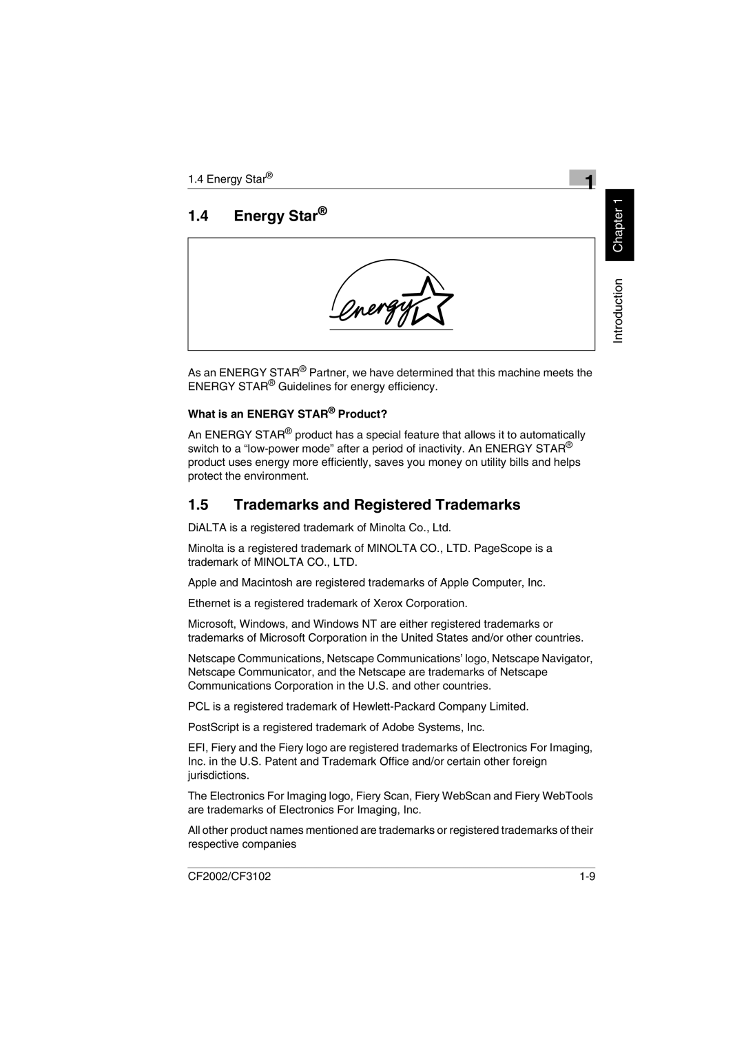 Breadman CF3102, CF2002 user manual Trademarks and Registered Trademarks, What is an Energy Star Product? 