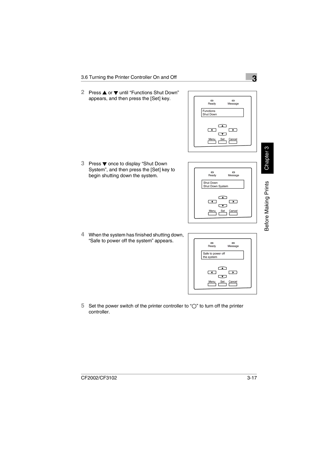 Breadman CF3102, CF2002 user manual Before Making Prints Chapter 