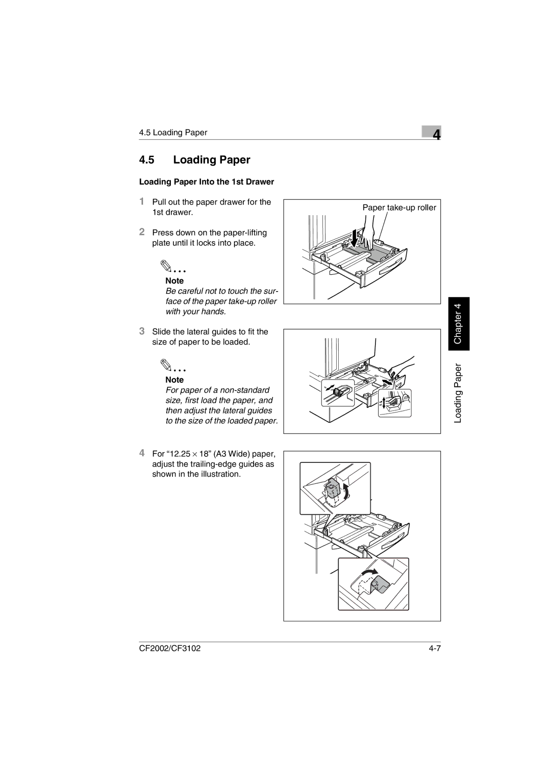 Breadman CF3102, CF2002 user manual Loading Paper Into the 1st Drawer, Pull out the paper drawer for the 1st drawer 