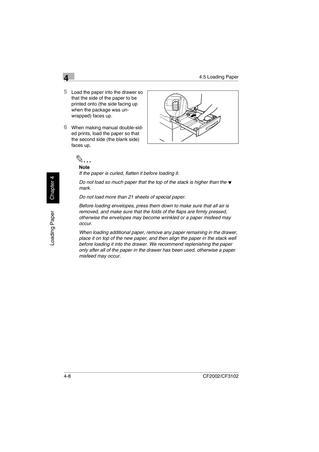 Breadman CF2002, CF3102 user manual Loading Paper 