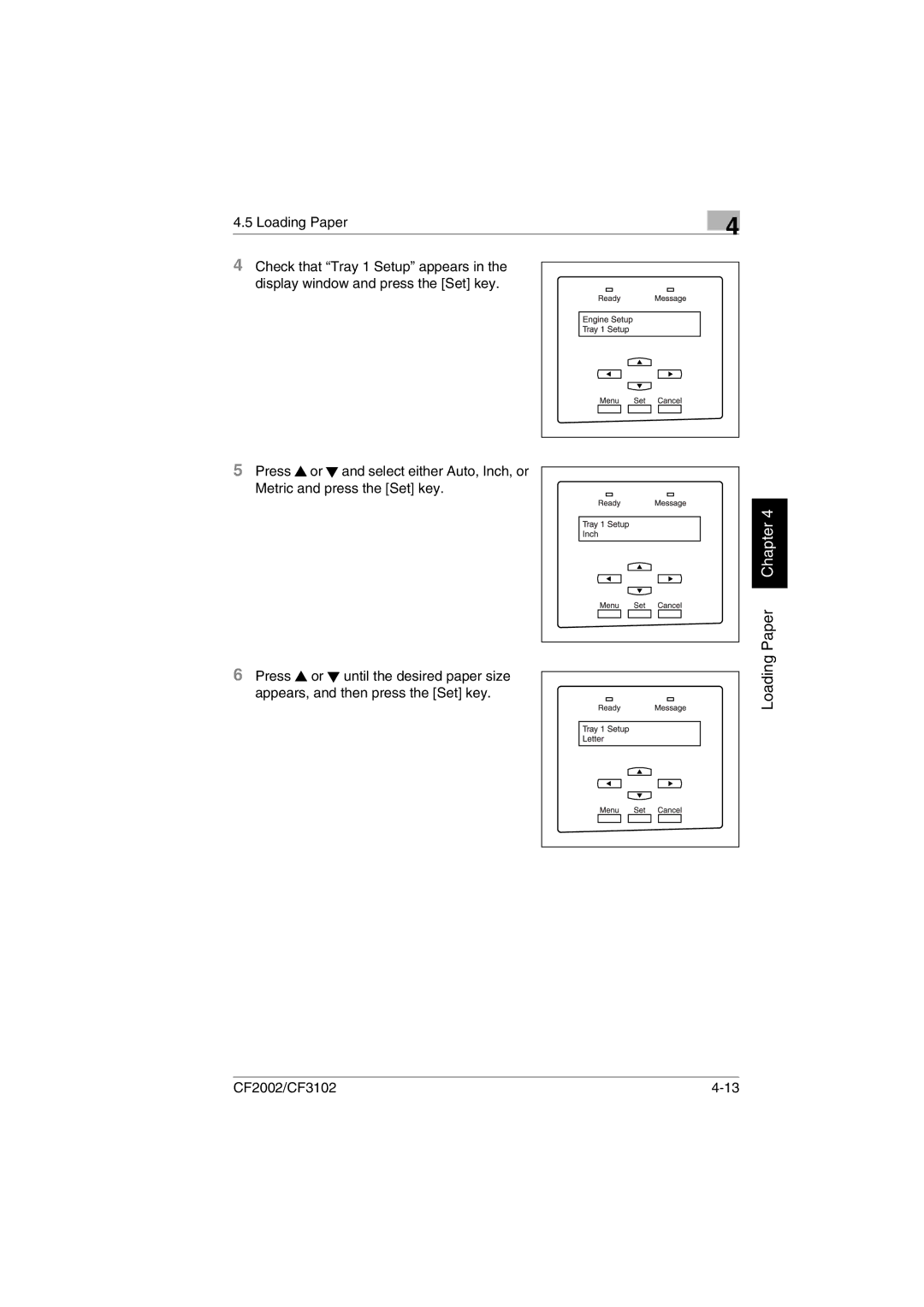 Breadman CF3102, CF2002 user manual Loading Paper Chapter 