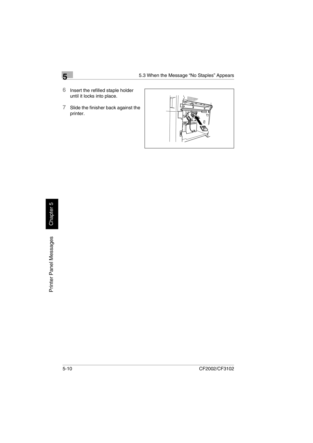 Breadman CF2002, CF3102 user manual Printer Panel Messages Chapter 