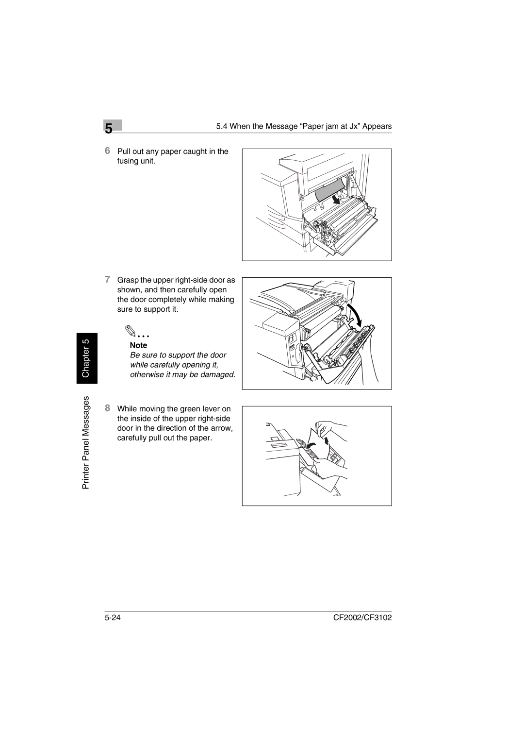 Breadman CF2002, CF3102 user manual Printer Panel Messages Chapter 