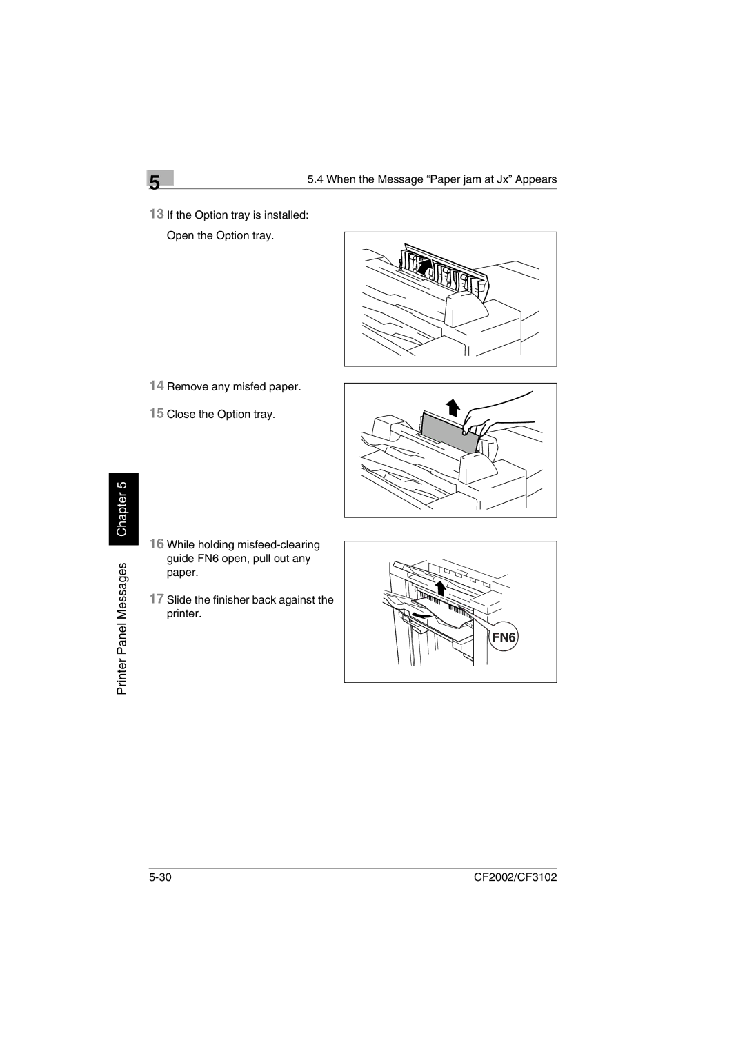 Breadman CF2002, CF3102 user manual When the Message Paper jam at Jx Appears 