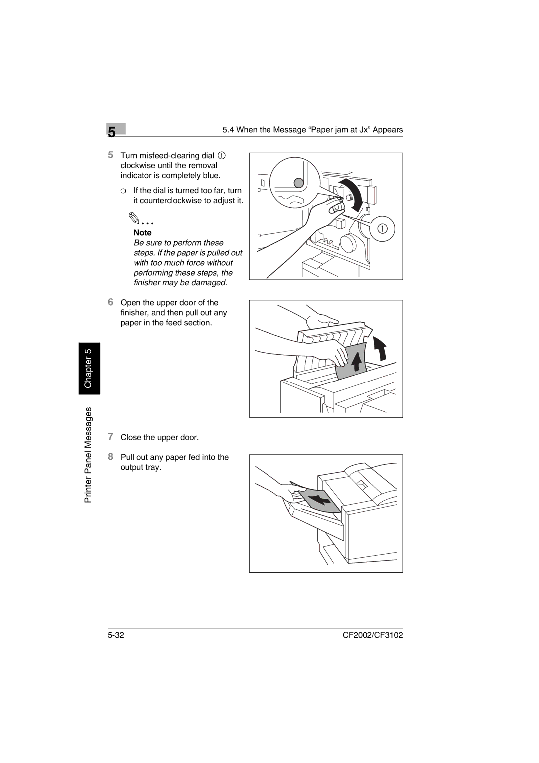 Breadman CF2002, CF3102 user manual Printer Panel Messages Chapter 