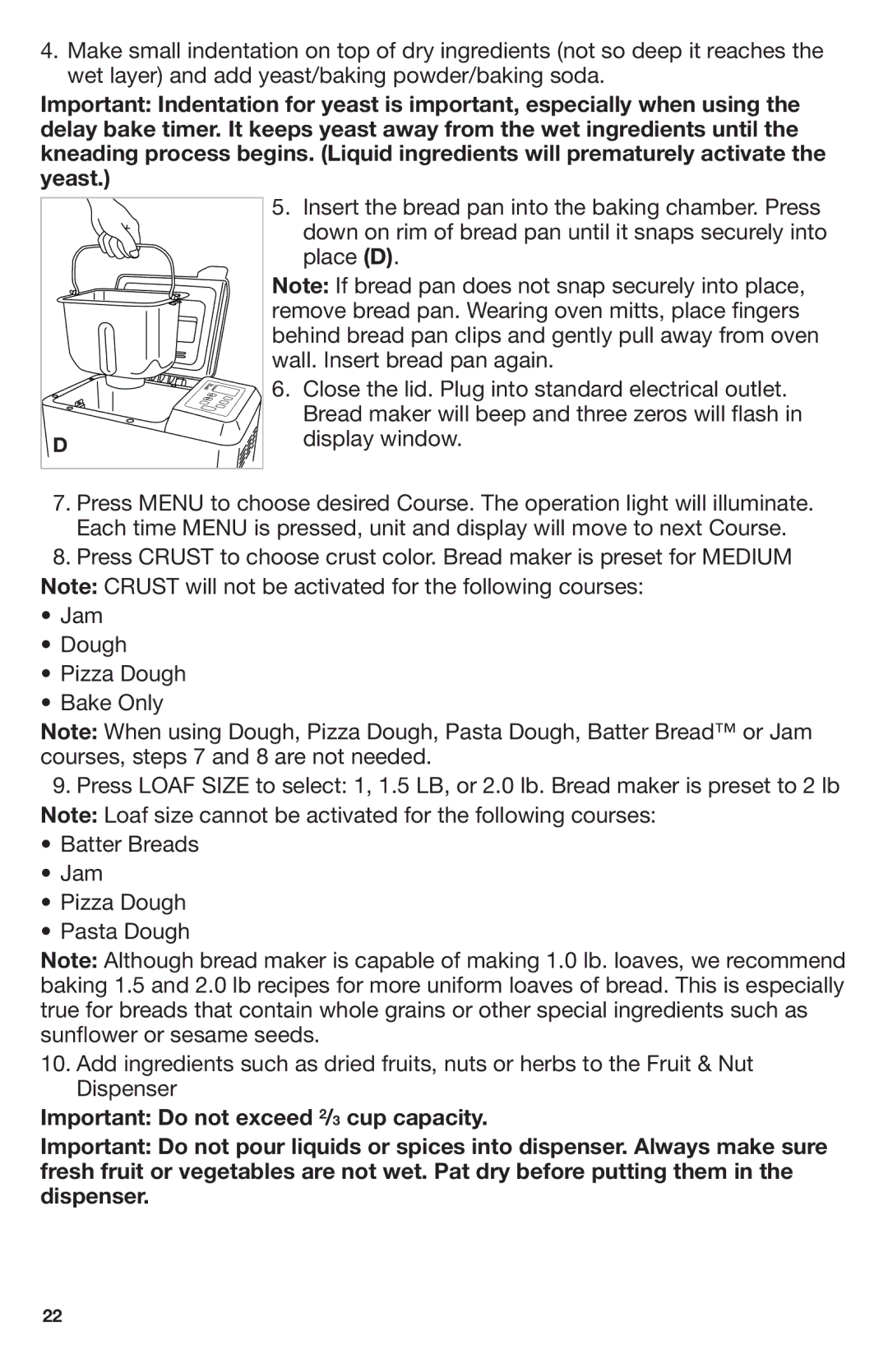 Breadman TR2700, Stainless Steel Convection Bread Maker manual 