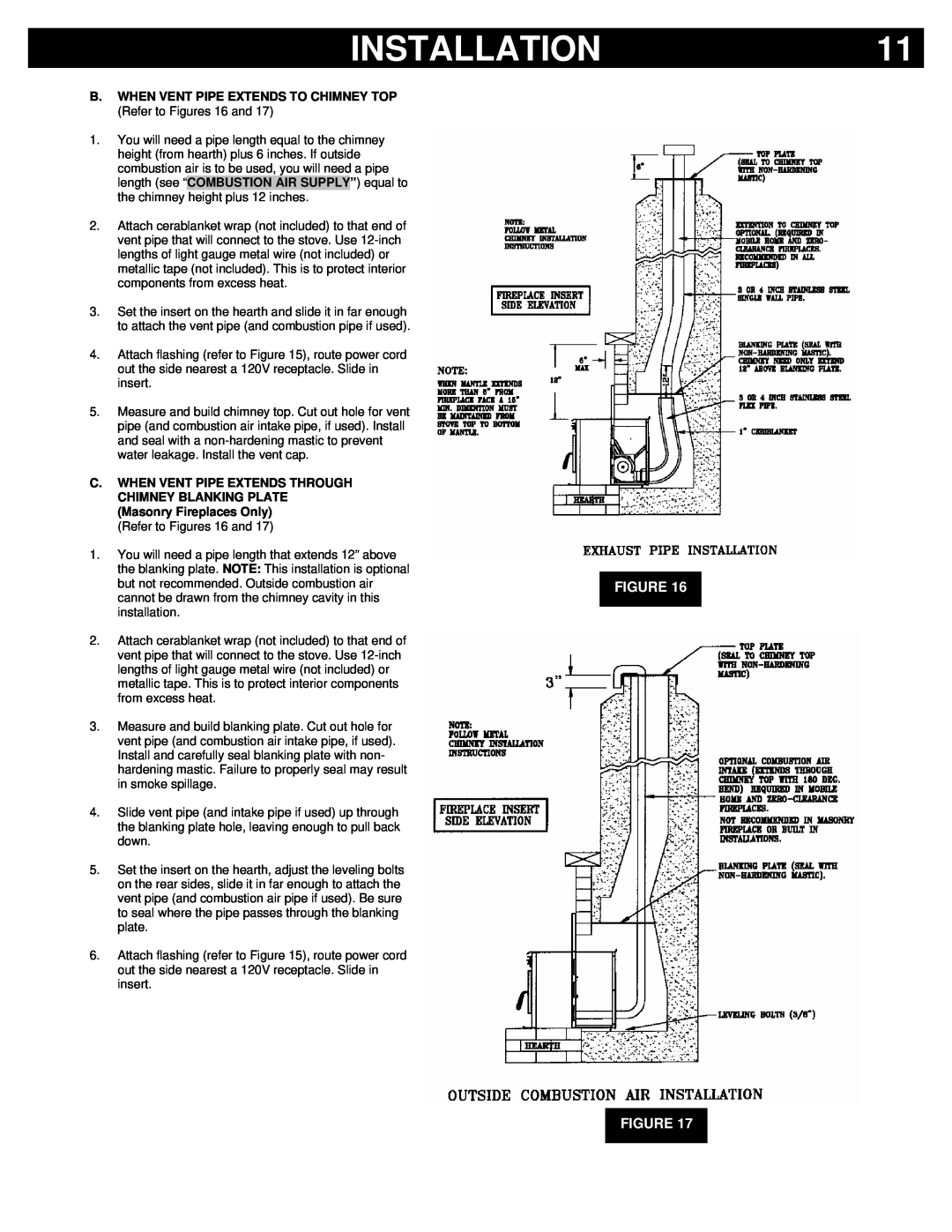 Breckwell P22FSA, P22FSL, P22I owner manual Installation 